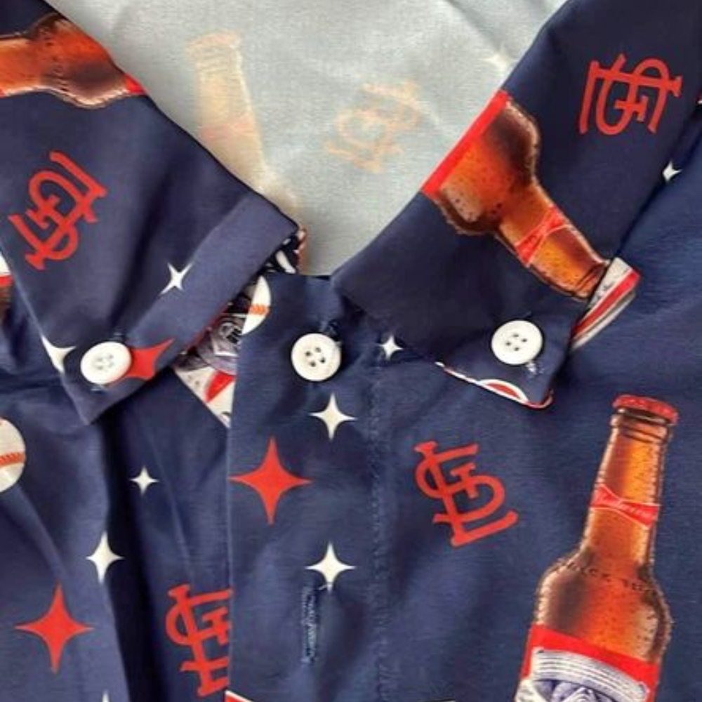 St. Louis Cardinals Budweiser Button Up Polo